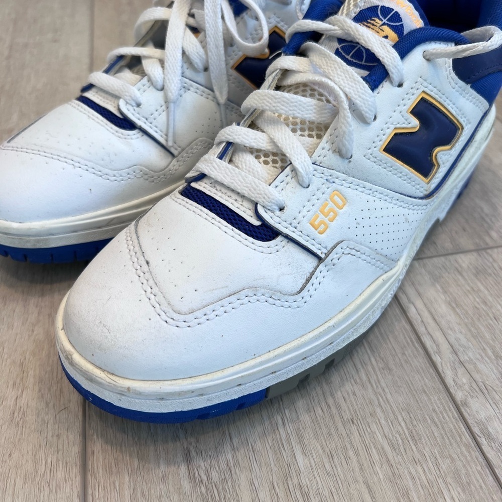 New Balance 550 "Lakers Pack" in white and blue leather - Picture 4 of 7